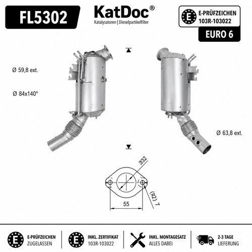 Dpf partikelfilter bmw 5er - dpf,